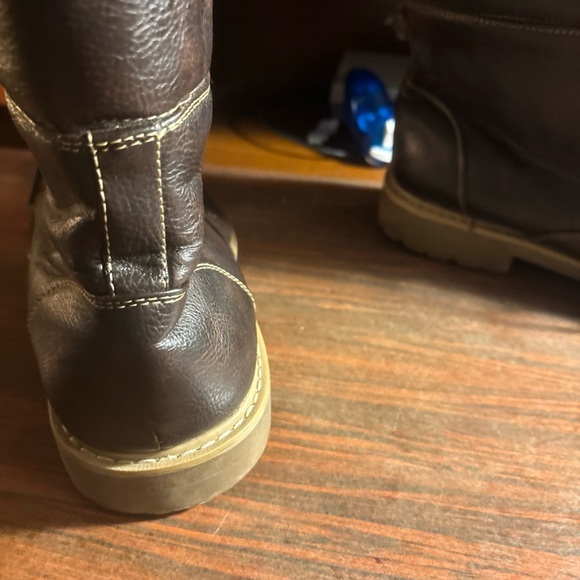 Steve Madden Dark Brown Lace-Up Boots - Picture 6 of 9